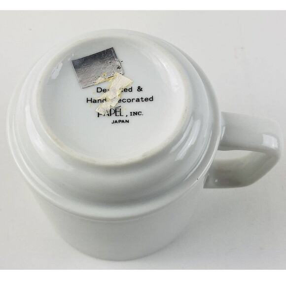 Vintage Coffee Tea Mug Papel Rainbow Letters Funny Humor Diet Eat Drink Merry - Picture 7 of 8